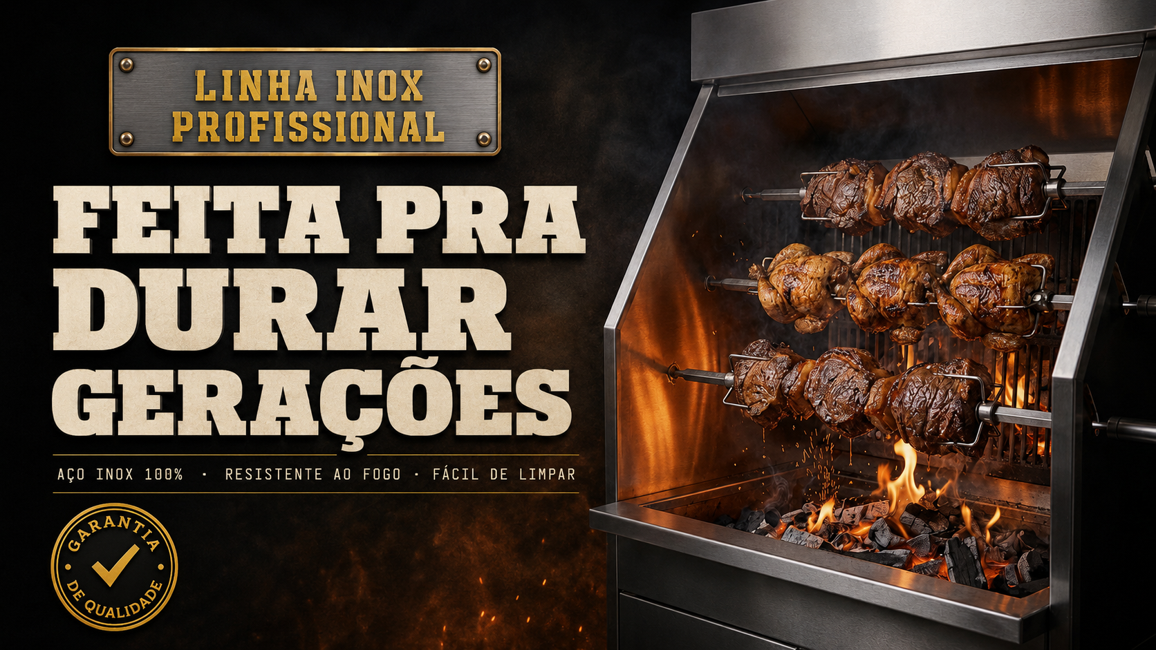 Linha inox profissional — feita pra durar gerações
