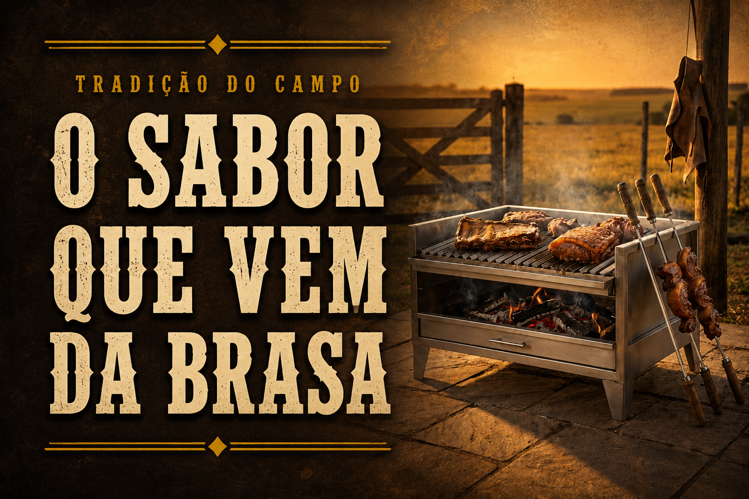 Tradição do campo — o sabor que vem da brasa